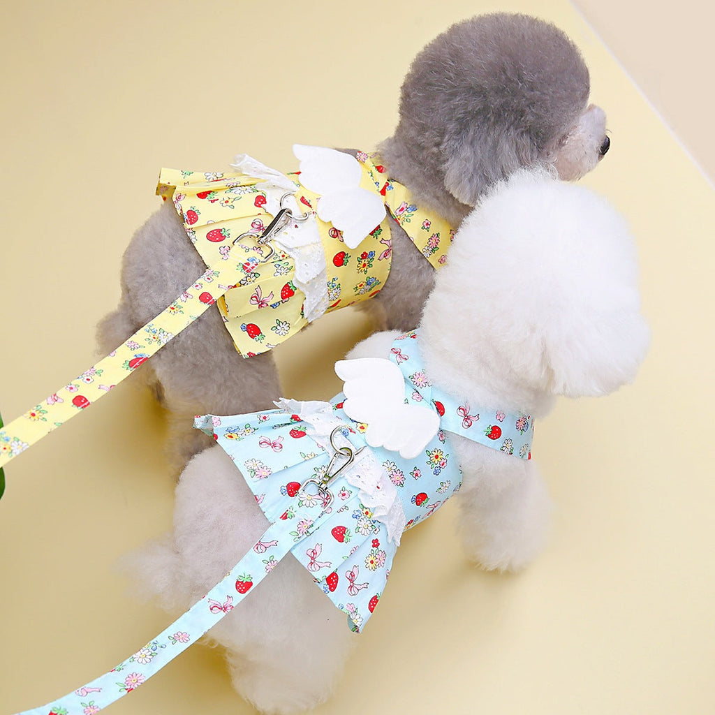 Pet Princess Dress Traction Buckle Clothes Pet Dog Clothes