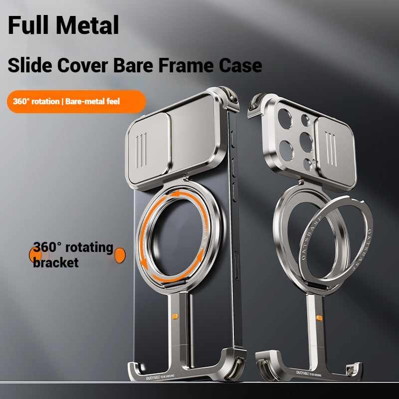 Magnetic Bezel-free 360-degree Rotating Bracket Phone Case