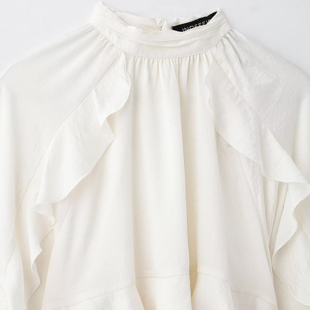 New Women's Classic Fashion Laminated Decoration Shirt