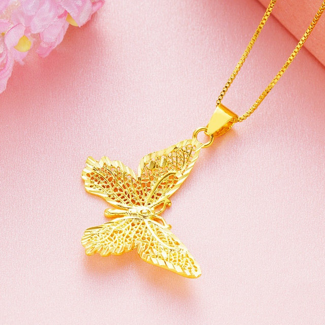 Butterfly Pendant Chain Necklace