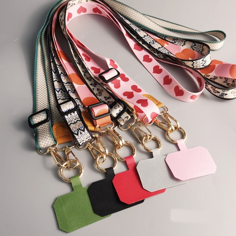 Mobile Phone Lanyard Crossbody Bag Solid Color Long Braces Detachable Multi-purpose Strap Rope