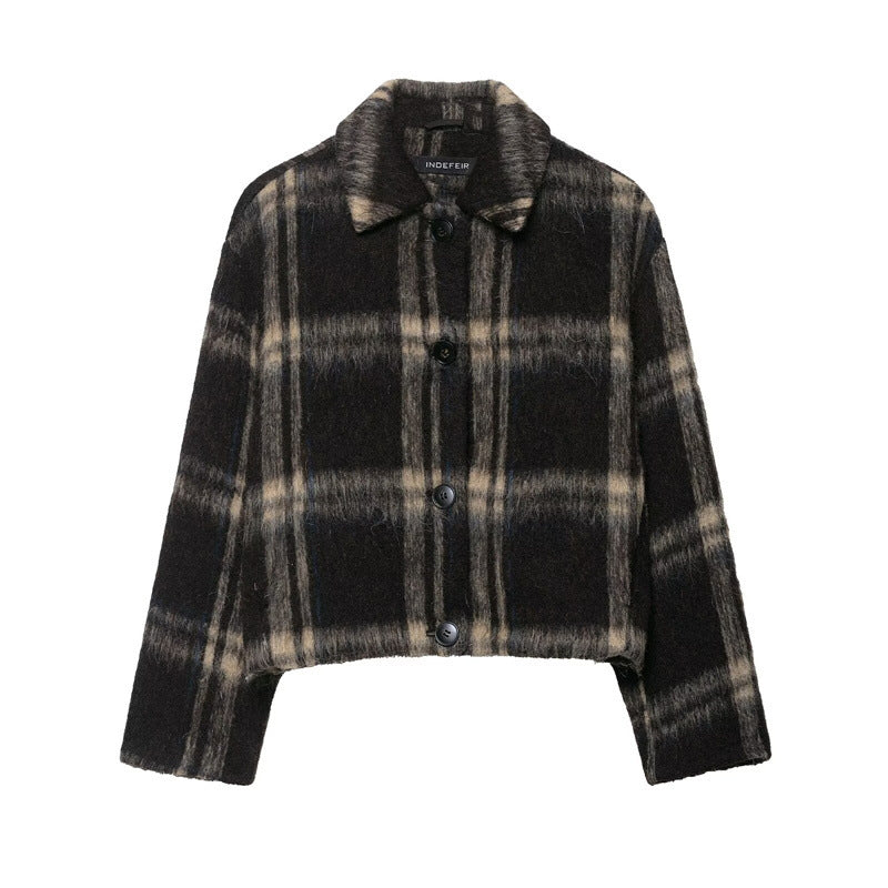 Women's Long Sleeve Loose Casual Lapel Single-breasted Coat
