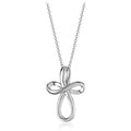 Simple Infinity Cross Chain Necklace