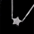 Magnetic Five-Pointed Star Necklace with Rhinestones