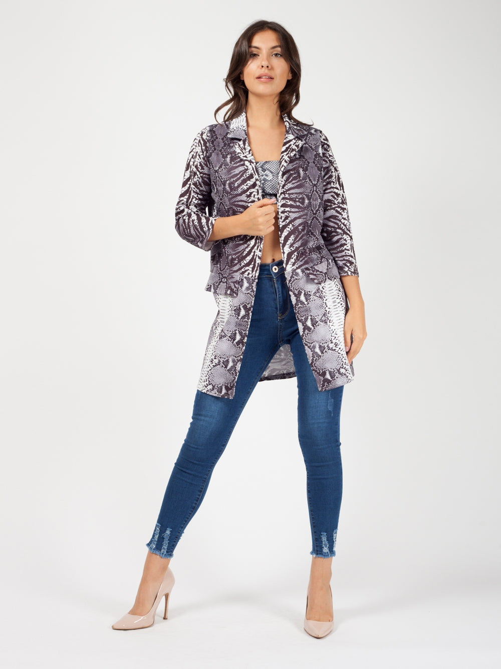 Snake Print Blazer
