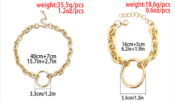 O-Chain Necklace & Bracelet Set
