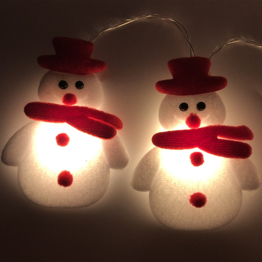 Christmas Plush Snowman Light String Christmas Tree Pendant LED Holiday Party Decoration Lantern