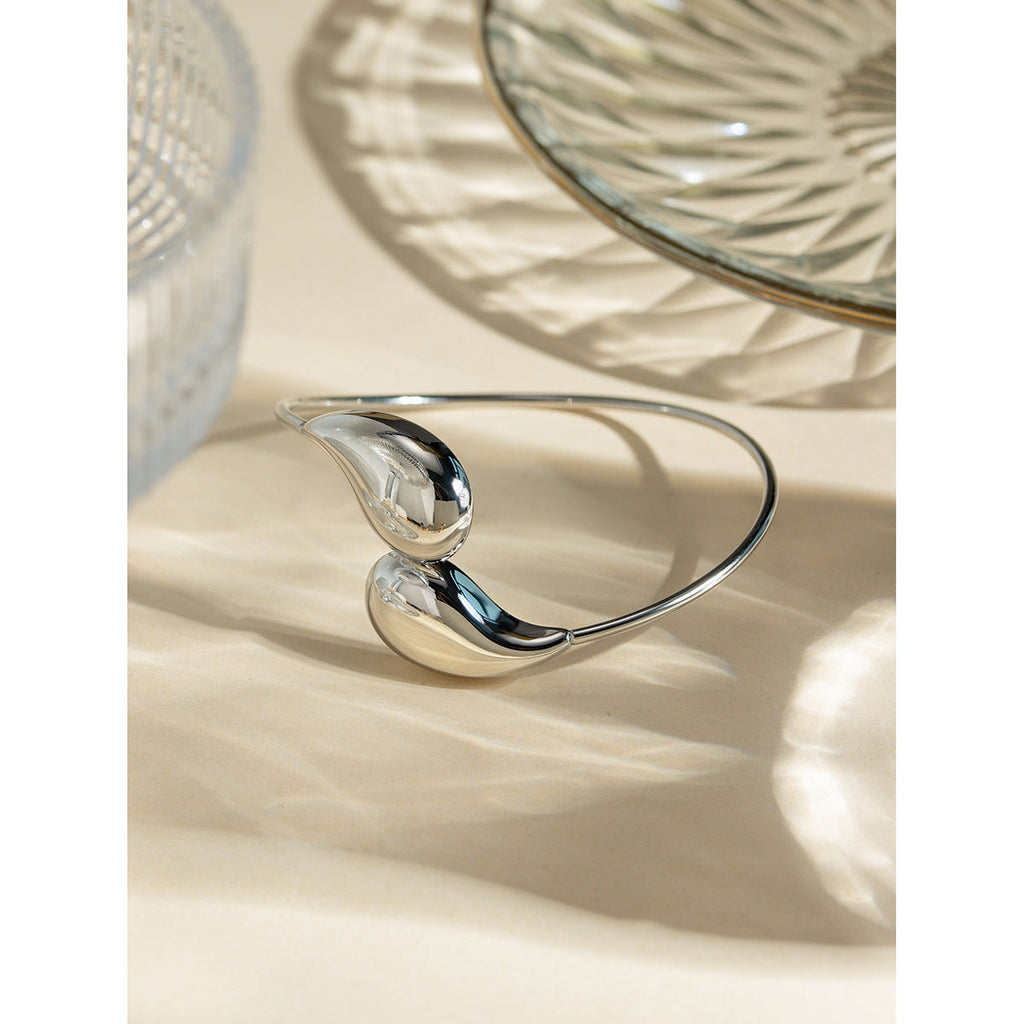 Irregular Water Drop Twist Adjustable Bangles