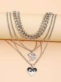 Multi-Layer Love Dragon Heart Pendant Necklace