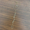 Stainless Steel 18K Gold-plated Chain Linked Finger Bracelet