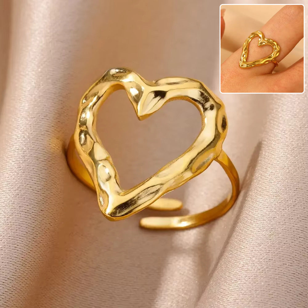 Retro Love Adjustable Ring