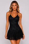 Lace Halter Neck Playsuit