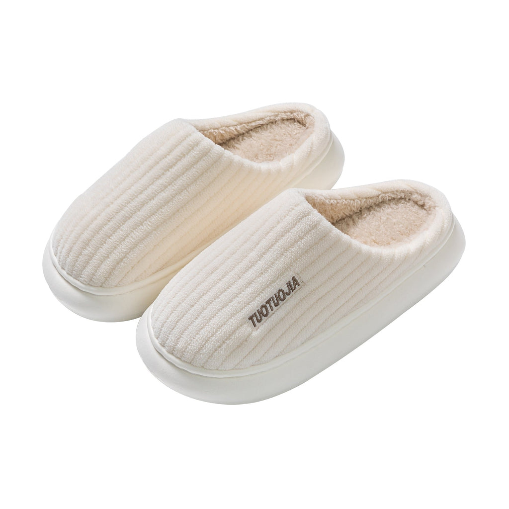 Ladies' Indoor Home Warm Fluffy Anti-slip Cotton Slippers