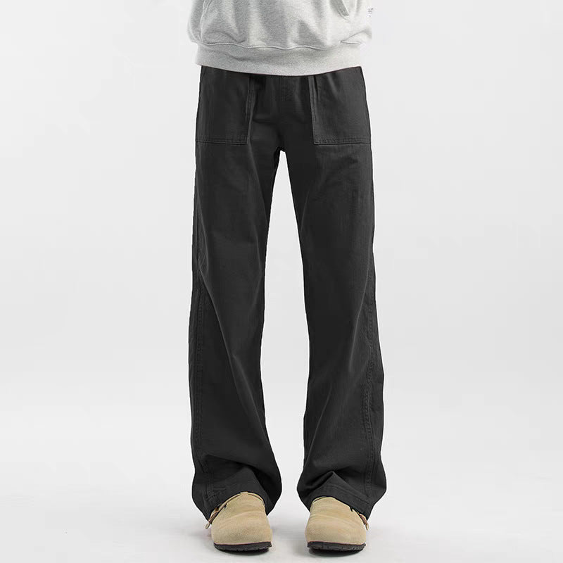 Maillard Retro Straight-leg Casual Men's Cargo Pants