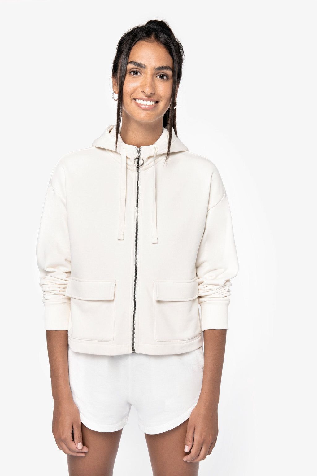 Organic Full Zip Hooded Sweatshirt: Womens
