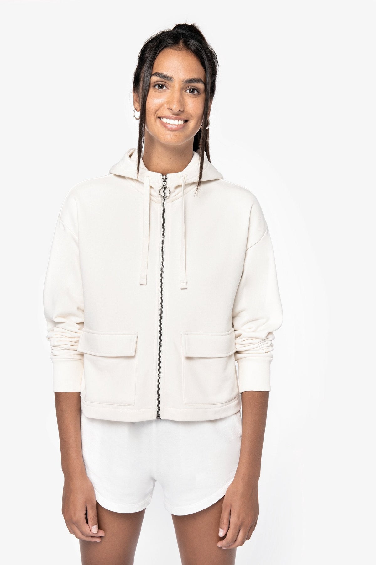 Organic Full Zip Hooded Sweatshirt: Womens
