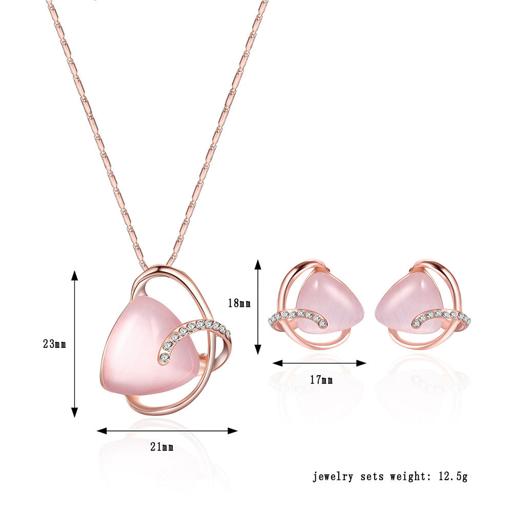 Love Necklace and Earrings 2Pc Set