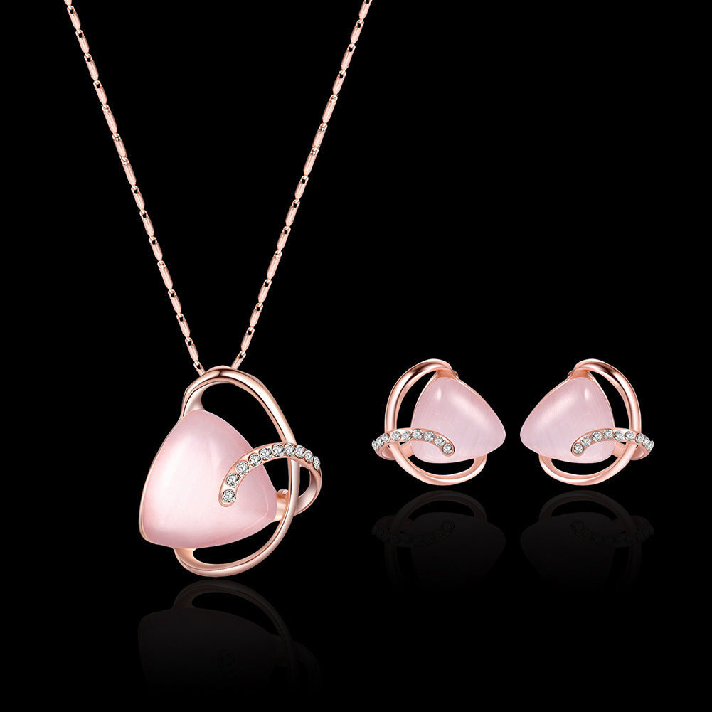 Love Necklace and Earrings 2Pc Set