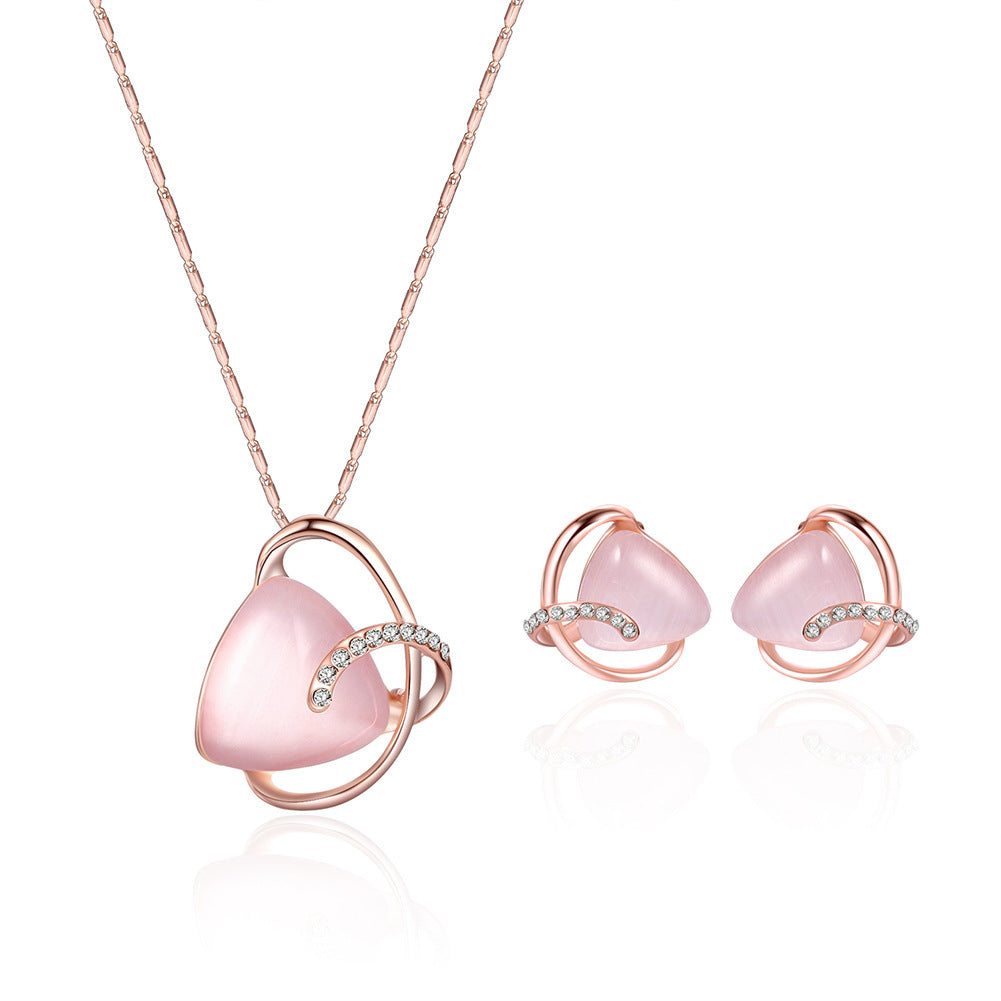 Love Necklace and Earrings 2Pc Set