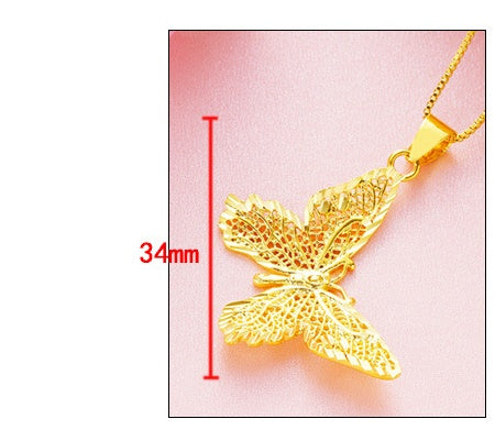 Butterfly Pendant Chain Necklace
