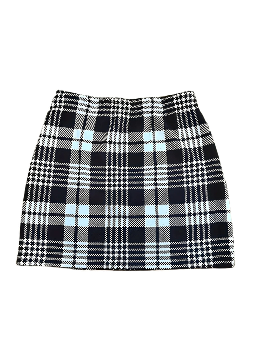 Women's fashion plaid short skirt two-piece set