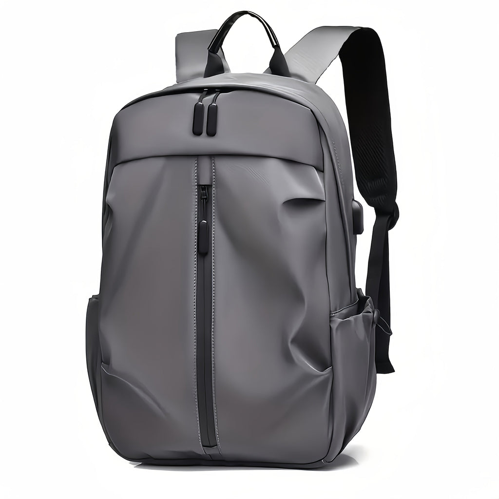 Men's fashionable solid color backpack - lightweight and durable, suitable for sports, travel, and commuting, with laptop compartment