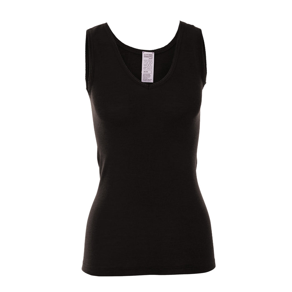 Organic Wool & Silk Vest: Womens
