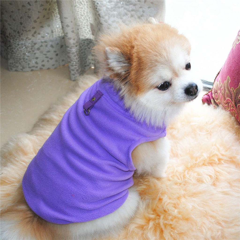 Dog Fall Winter Polar Fleece Traction Buckle Strong