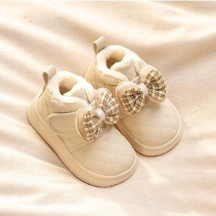 Baby Girl Snow Boots Velvet Thermal Booties Girls' Cotton Shoes