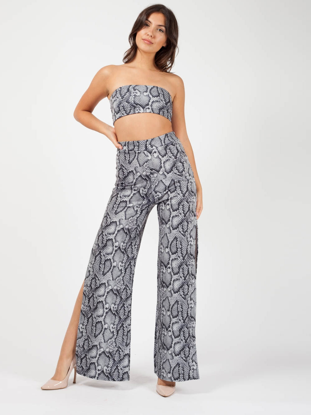 Snake Print Bandeau & Trouser Co-ord