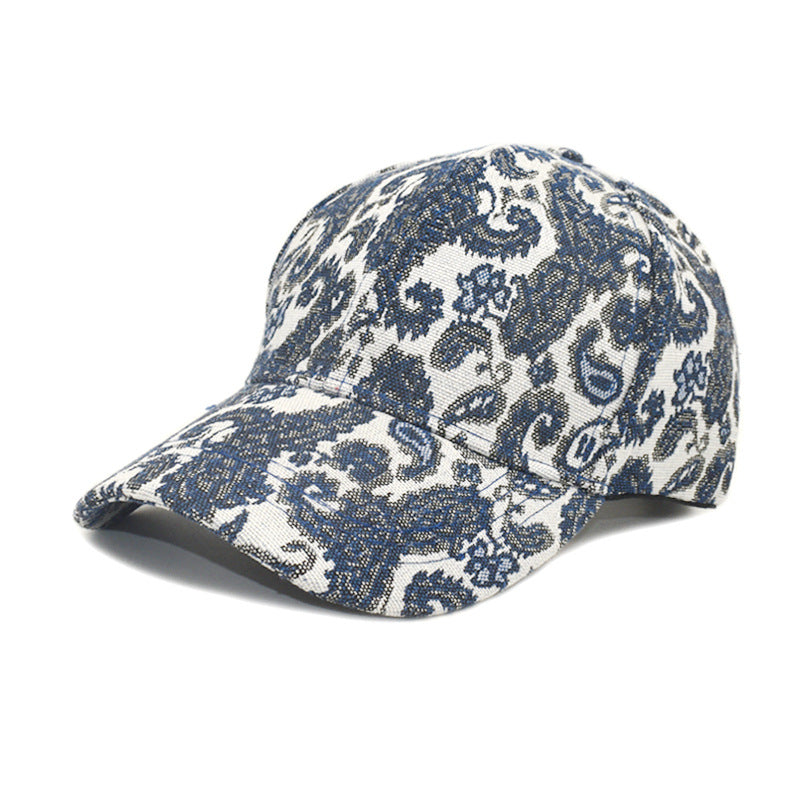 Spring And Summer Men And Women Baseball Cap Paisley Pattern Printed Baseball Cap