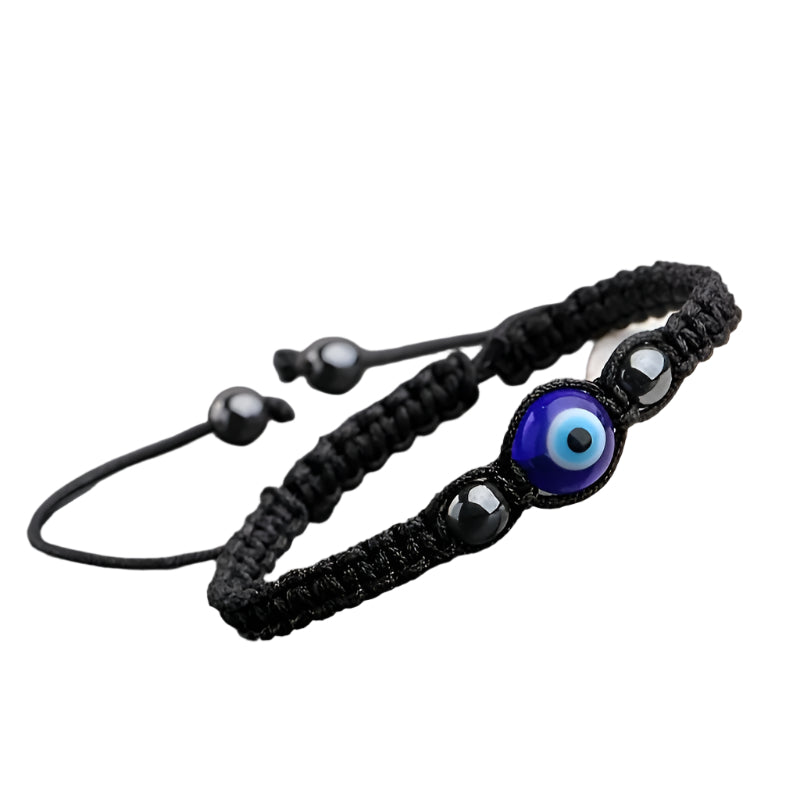 1pc Evil Eye Beaded Hand Woven Black Cord Bracelets
