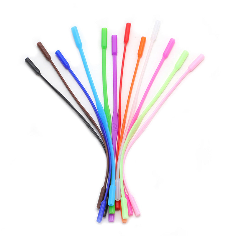 Solid Color Simple Silicone Glasses Non-slip Rope Glasses Strap
