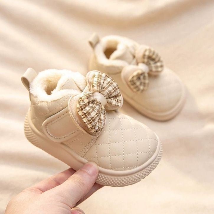 Baby Girl Snow Boots Velvet Thermal Booties Girls' Cotton Shoes