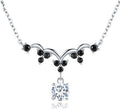 Elegant Sterling Silver Zircon Necklace