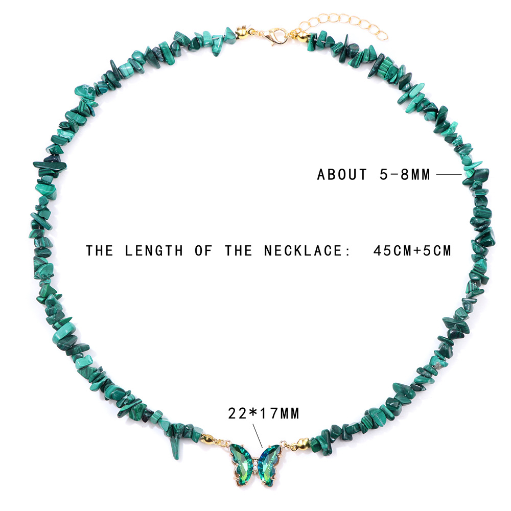 Simple and Versatile Butterfly Natural Stone Necklaces