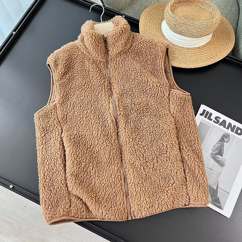 Women's Faux Lamb Velvet Polar Fleece Waistcoat