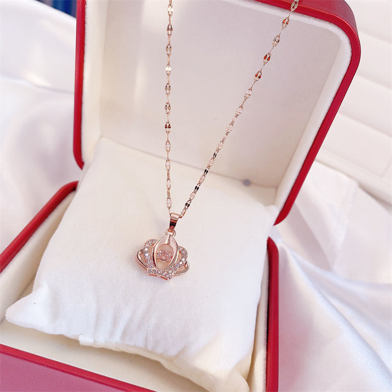 Perfume Bottle Pendant Zircon Necklaces