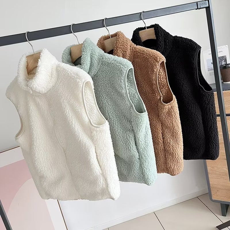 Women's Faux Lamb Velvet Polar Fleece Waistcoat