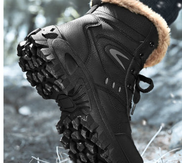 Plus-size Snow Boots For Men Fleece-lined Thickene Anti-slip Waterproof Winter Warm