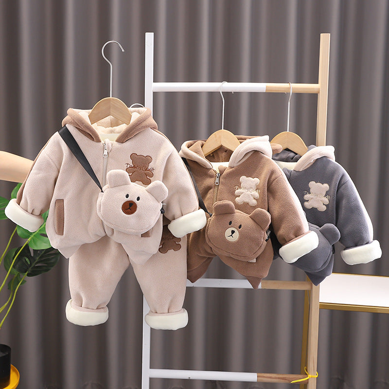 Padded Hooded Cotton Coat Coat Keep Baby Warm Quilted