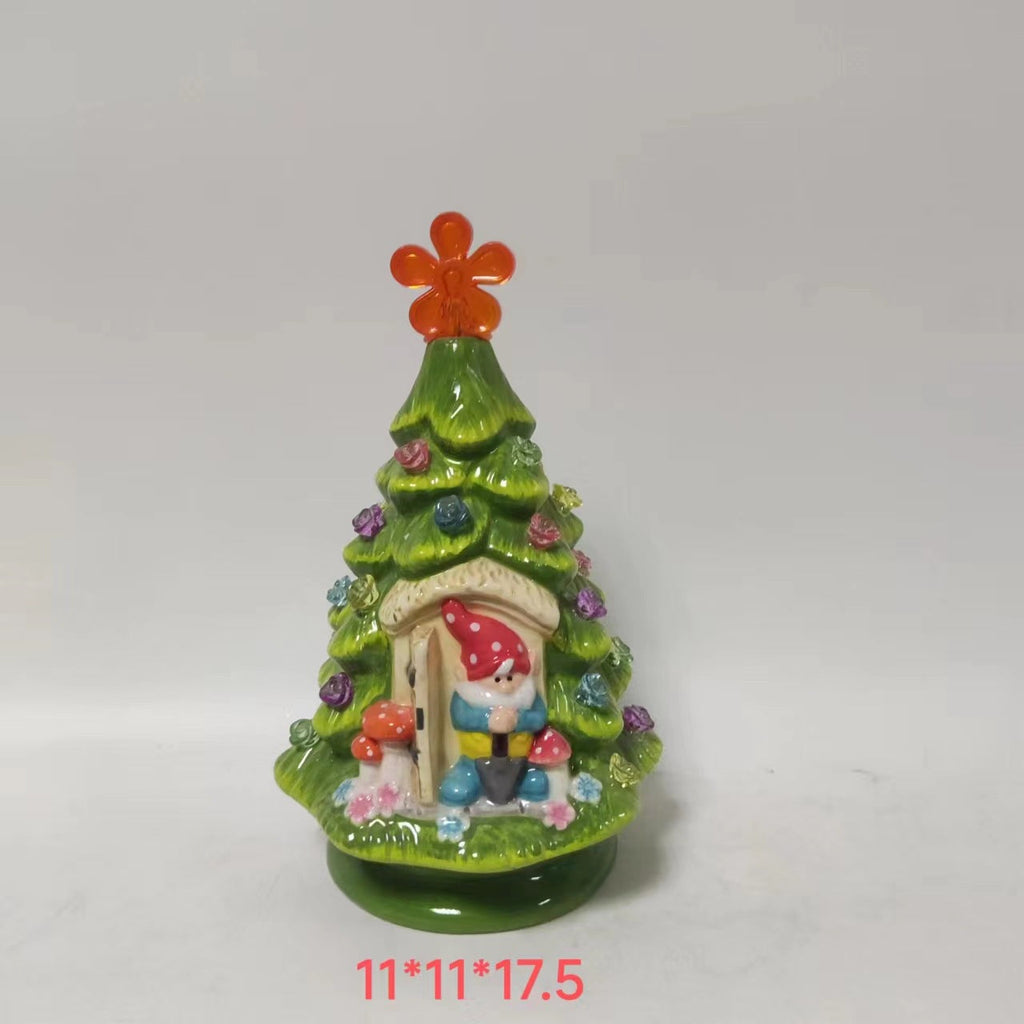 Ceramic Luminous Tree Desktop LED Ornaments Small Night Lamp