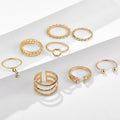 Diamond Set of 8 rings