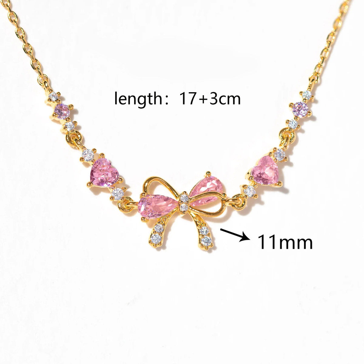 Sweet Bow Heart Rhinestone Bracelets