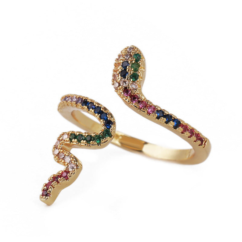 Gold Plated Animal Snake Open Ring