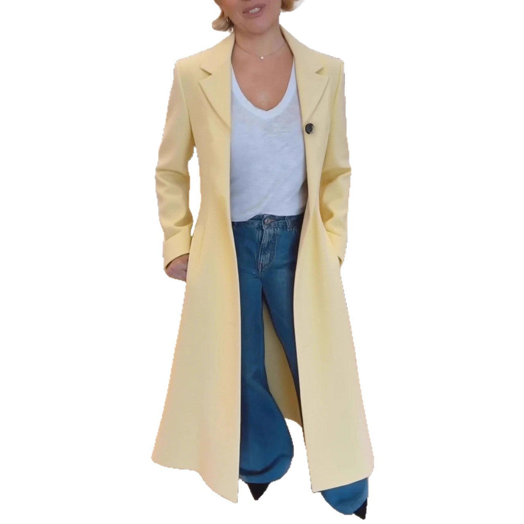 Women's Coat Lapel Leopard Print Casual Trench Women's Clothing