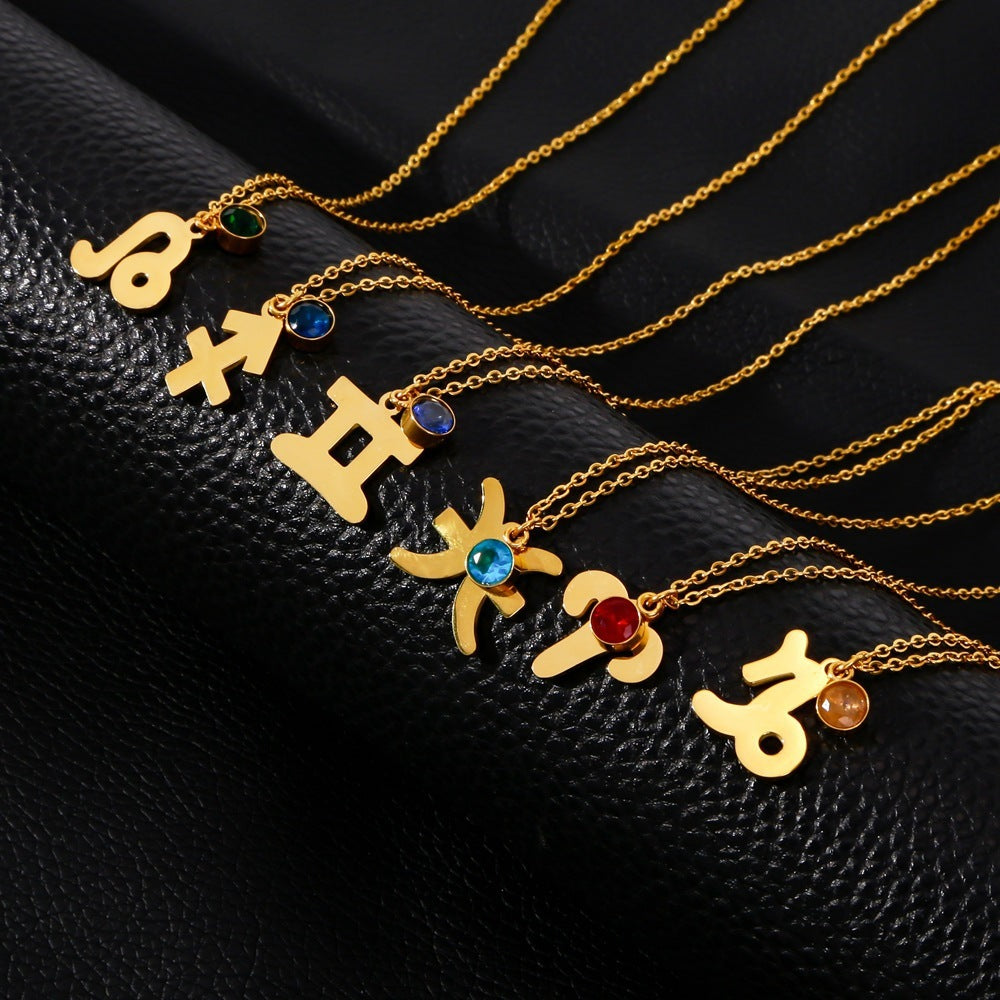 Zircon Constellation Zodiac Necklace