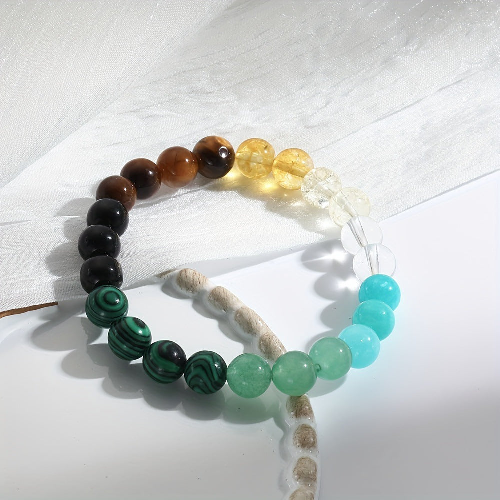Universal Natural Stone Bracelet Citrine Dongling Stone Malachite Bracelet