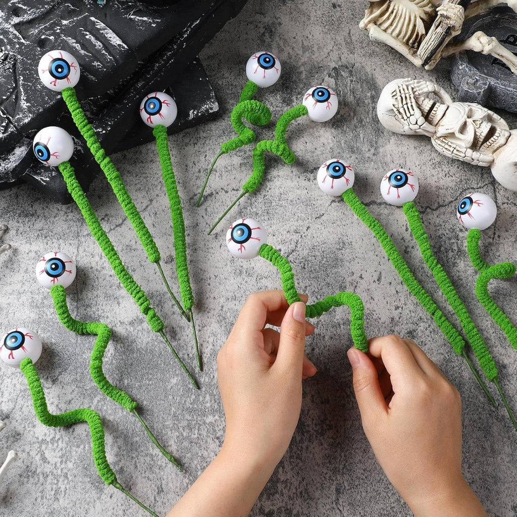 Halloween Three-dimensional Eye Beads Twig Cutting Bouquet Creative Funny Decoration