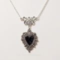 Burning Love Pendant Silver Lace Necklace